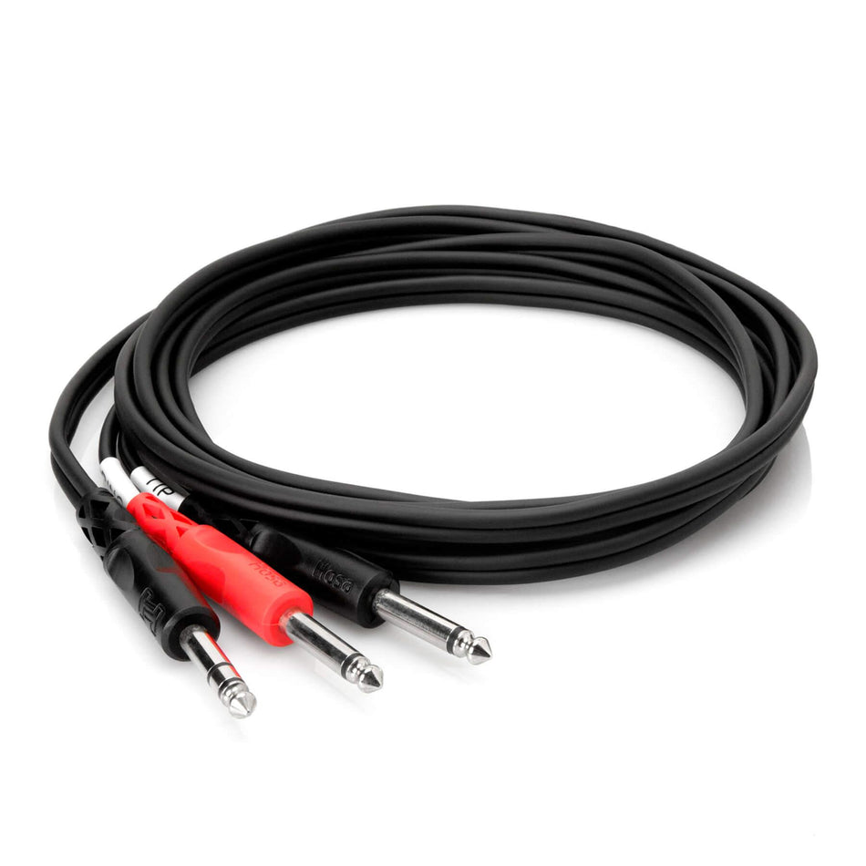 Hosa STP-202 6-Foot 1/4" TRS to Dual 1/4" TS Insert Cable