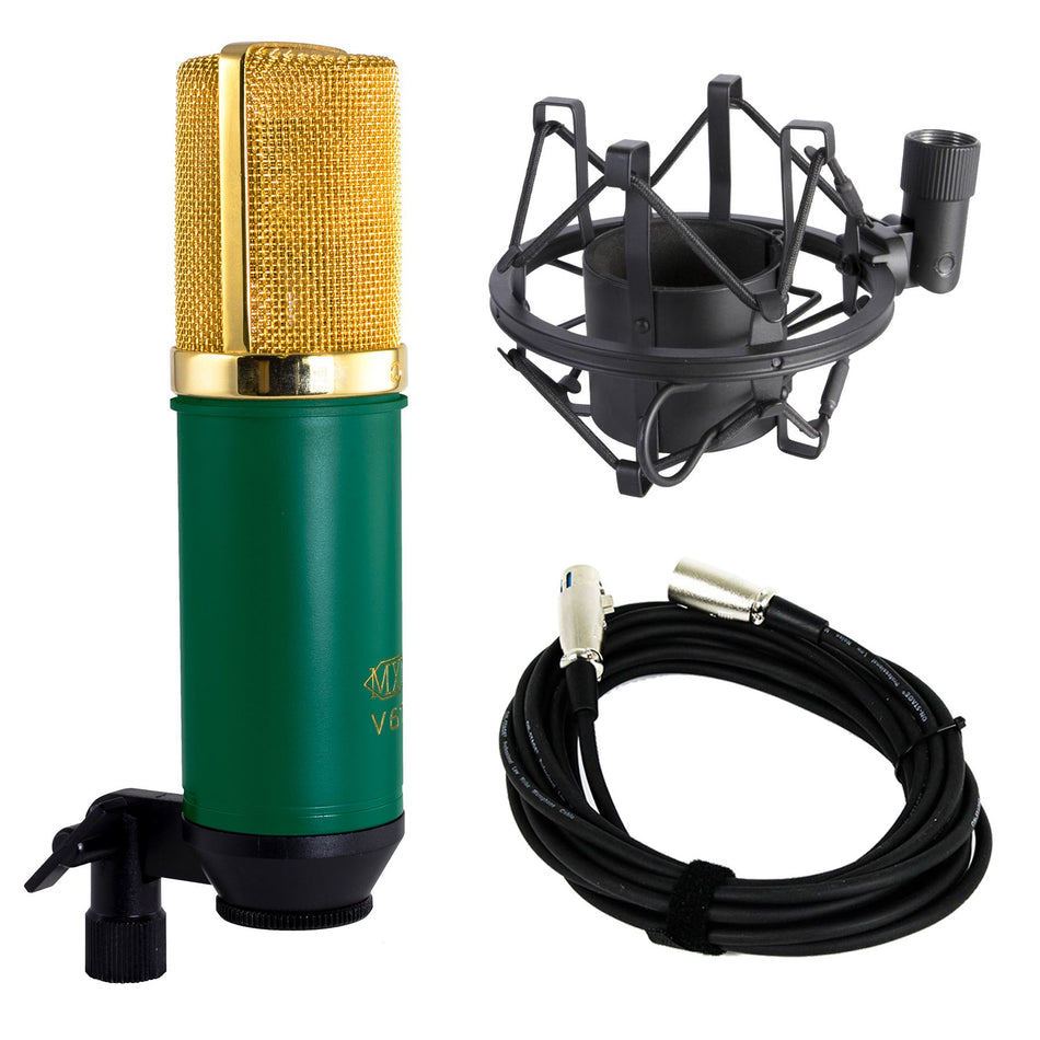 MXL V67G Condenser Microphone bundle with Shockmount & 20-foot XLR Cable