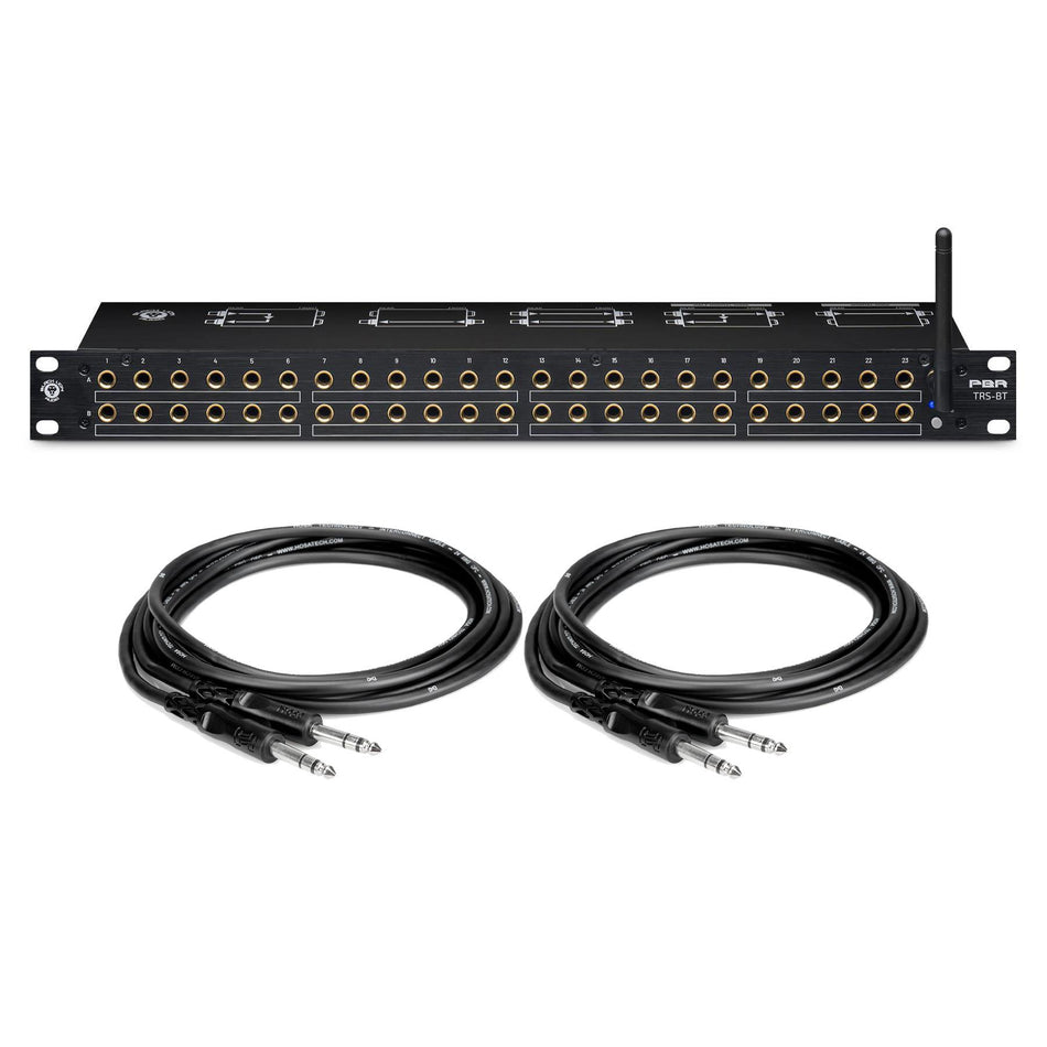 Black Lion Audio PBR TRS BT 48-Point 1/4" Patchbay w/ TRS Cables Bundle