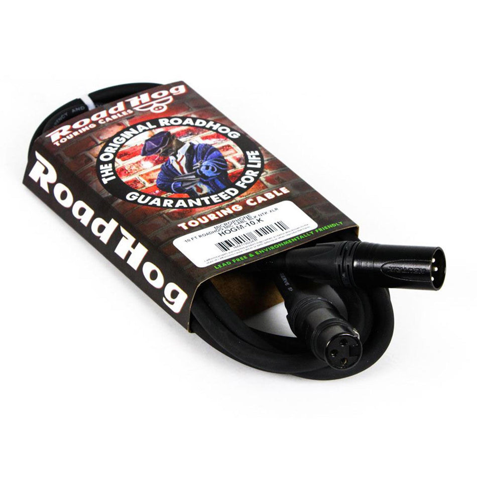 RapcoHorizon RoadHog HOGM-10. XLR Male to XLR Female Microphone Cable, 10-Foot