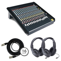 Allen & Heath WZ4 16:2 Mixer Bundle with 8 15-foot Pro Co XLR Cables & 2 Samson SR350 Headphones