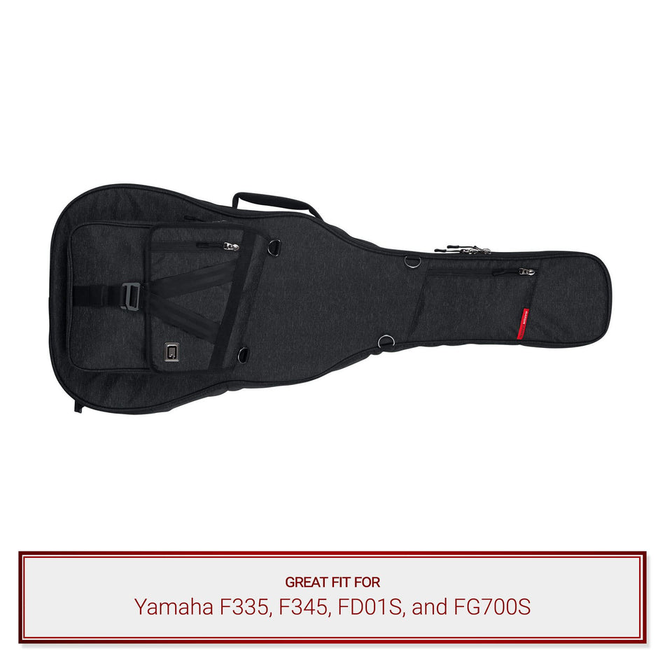 Gator Charcoal Transit Case fits Yamaha F335, F345, FD01S, FG700S