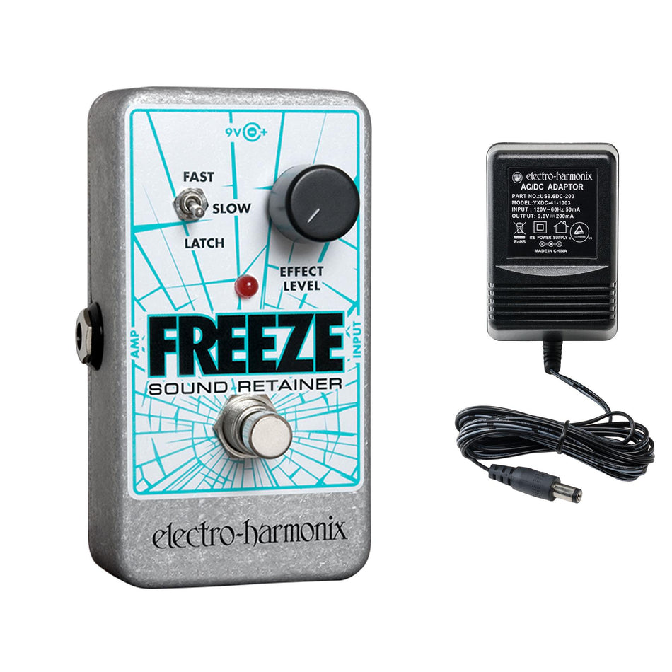 Electro-Harmonix Freeze Infinite Sustain Pedal with Power Supply EHX Effects FX