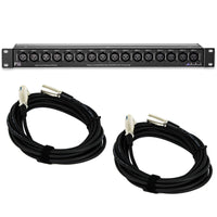 ART P16 16-Channel XLR Balanced PatchBay Bundle with 2 XLR Cables