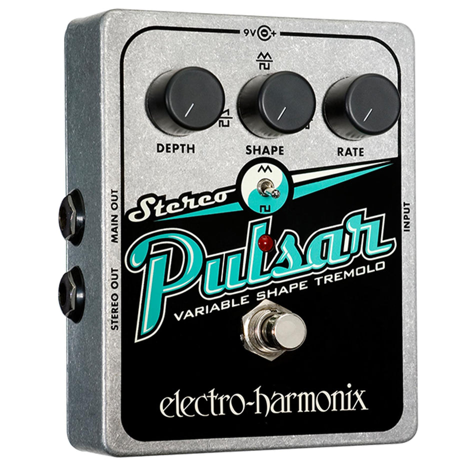 Electro-Harmonix Stereo Pulsar Variable Shape Analog Tremolo Guitar Effects Pedal