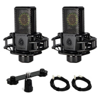 Lewitt LCT-440 Pure Microphone Stereo Pair Bundle with T-Bar and XLR Cables