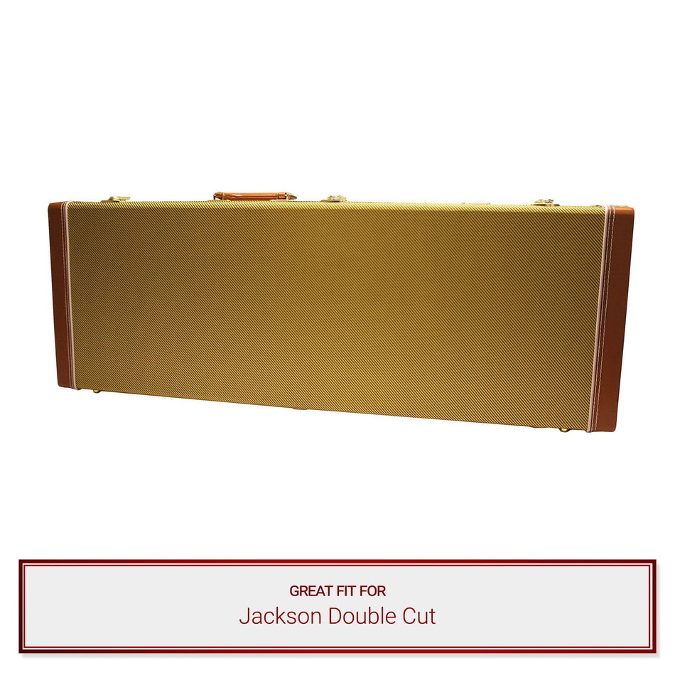 Gator Cases Tweed Deluxe Case fits Jackson Double Cut Electric Guitars