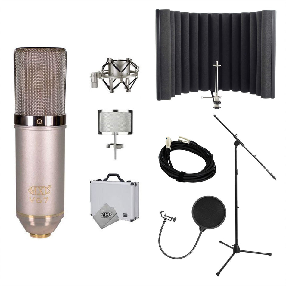 MXL V67G HE Bundle with sE Electronics RF-X, Pop Filter, Stand & Cable