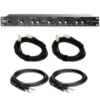 ART CX311 2-Way Crossover with Subwoofer Out Bundle with XLR & TRS Cables