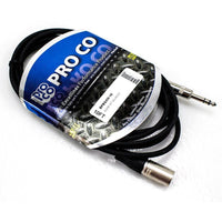 ProCo Excellines BPBQXM-10 XLR Male to 1/4" TRS Balanced Cable, 10-Foot