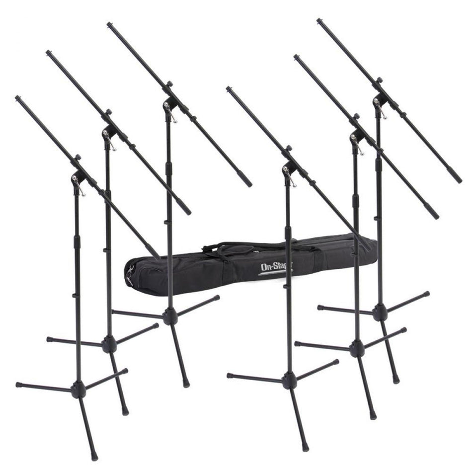 On-Stage MSP7706 Euroboom Mic Stand 6-Pack - MS7701B Euro Boom Microphone