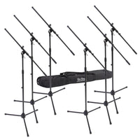 On-Stage 6-Pack of MS7701B Euro Boom Microphone Stands