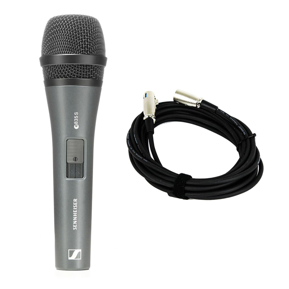 Sennheiser e835S Microphone w/ 20-foot XLR Cable Bundle