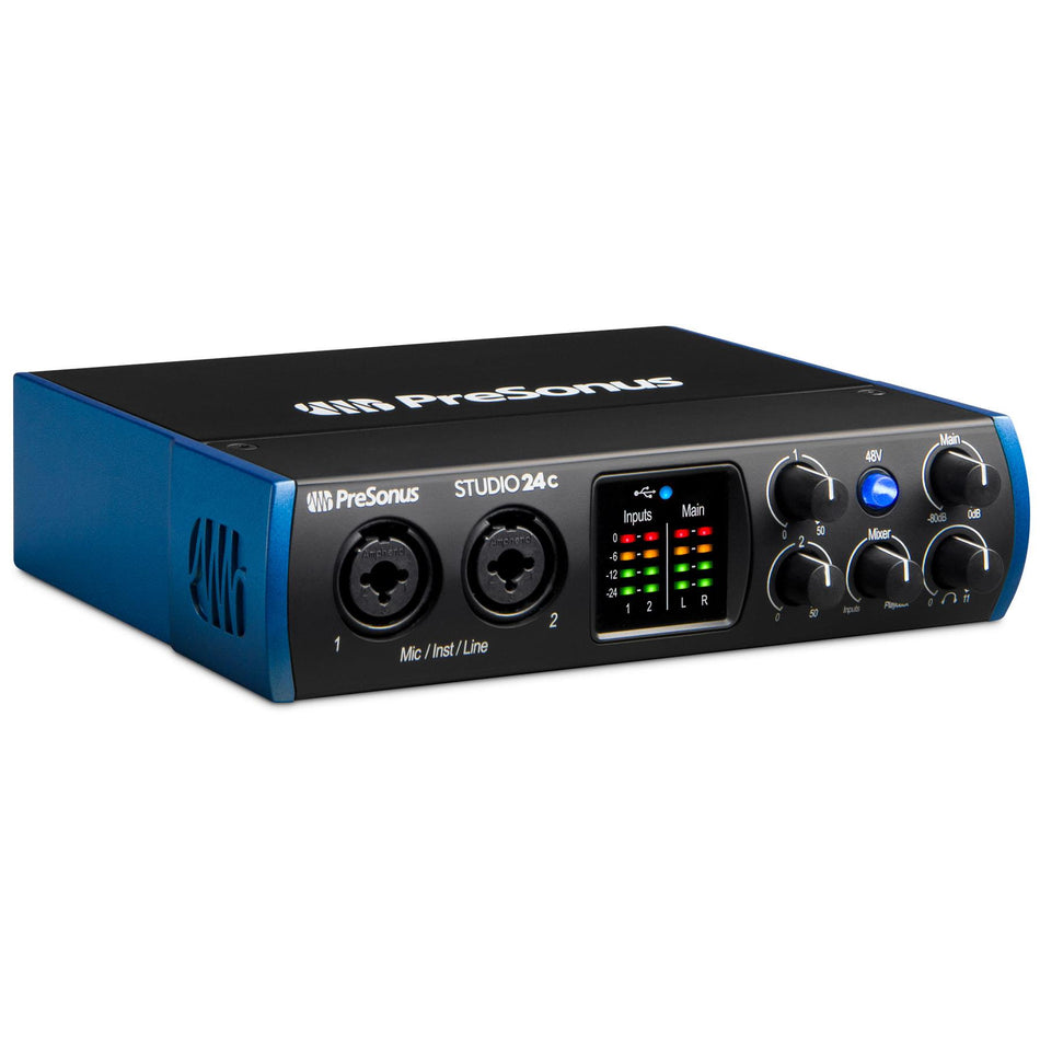 PreSonus Studio 24C USB-C Audio Interface w/ Studio One Artist 24-C 2x2 192k