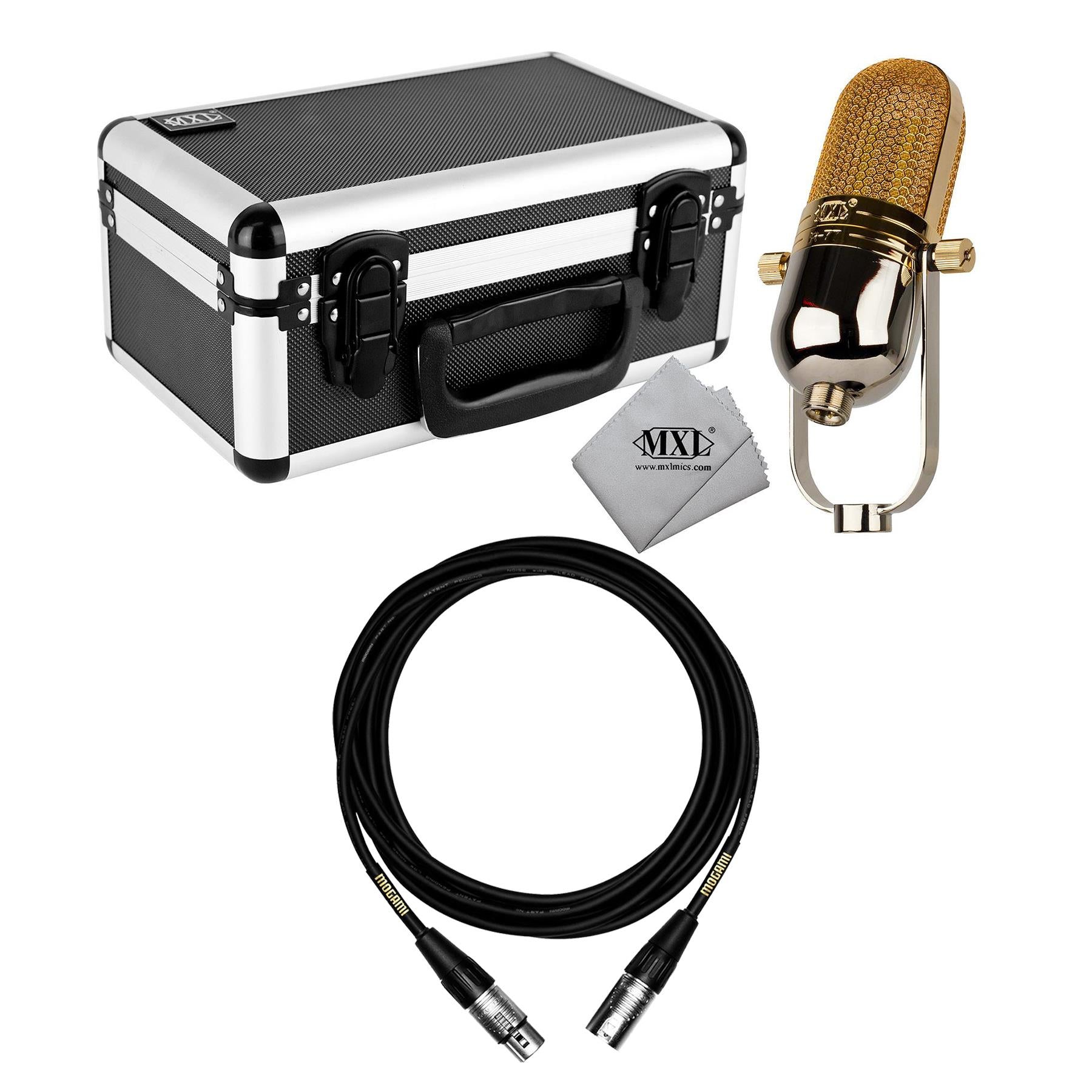 MXL R77 Ribbon Microphone Bundle with Premium 15-foot XLR Mogami