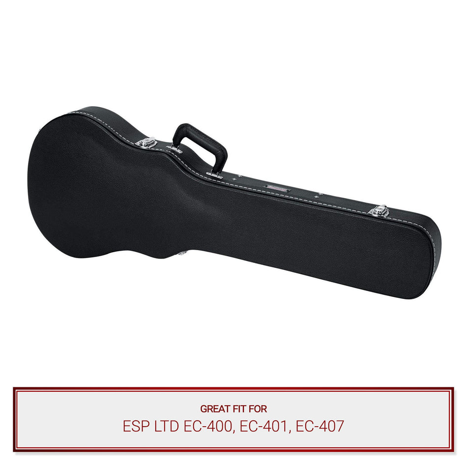 Gator Cases Deluxe Wood Case fits ESP LTD EC-400, EC-401, EC-407 Guitars