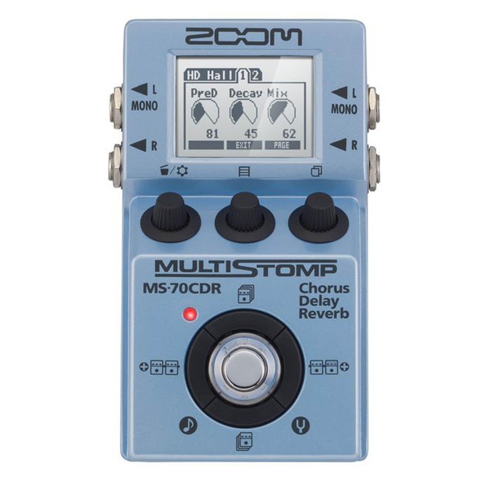 Zoom MS-70CDR Multi-Stomp Chorus/Delay/Reverb Pedal  Effects Stompbox FX