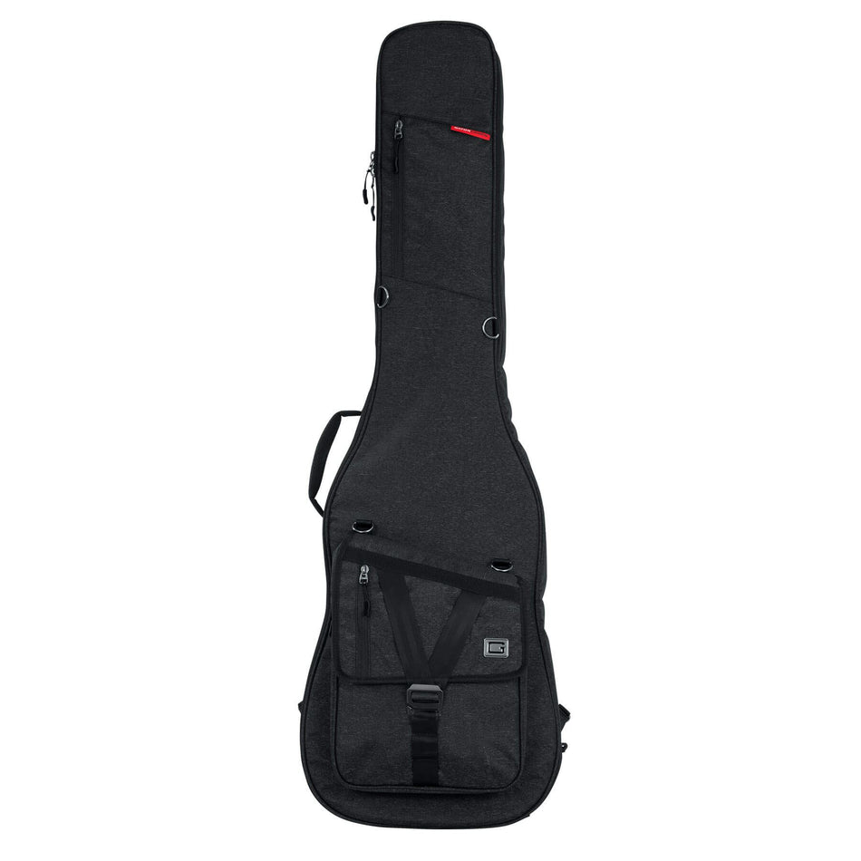 Gator GT-BASS-BLK Charcoal Black Transit Series Padded Gig Bag for Electric Bass Guitar