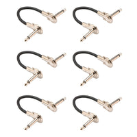 Hosa IRG-600.5 6-pack of 6-inch Low Profile Right-Angle 1/4" Guitar Patch Cables