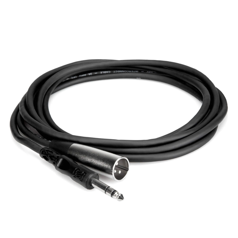 Hosa 5'  XLRM to 1/4" TRS Balanced Cable - STX-105M 5-foot XLR Male