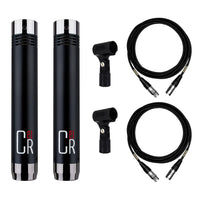 MXL CR21 Microphone Stereo Pair Bundle with 2 15-foot XLR Mogami Cables
