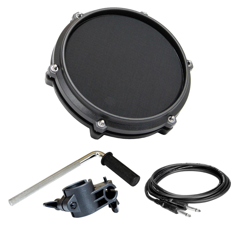 Alesis 8" Single Zone Mesh Drum Pad w/ L-Rod, Clamp, 1/4" Cable Bundle