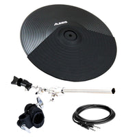 Alesis 12" Single Zone Cymbal Pad Bundle with Support Arm, Clamp, TS Cable