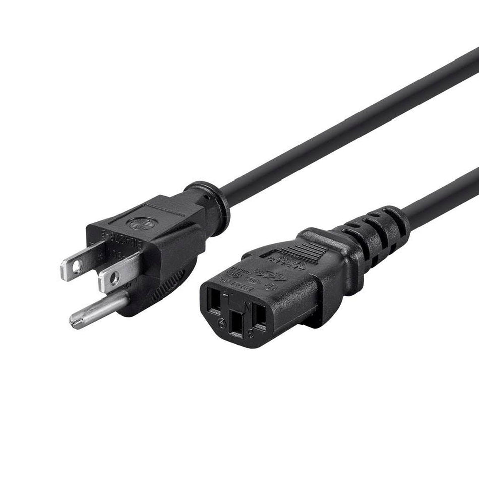 Monoprice NEMA 5-15P to IEC 60320 C13 AC 18AWG Power Cable, 3 Foot
