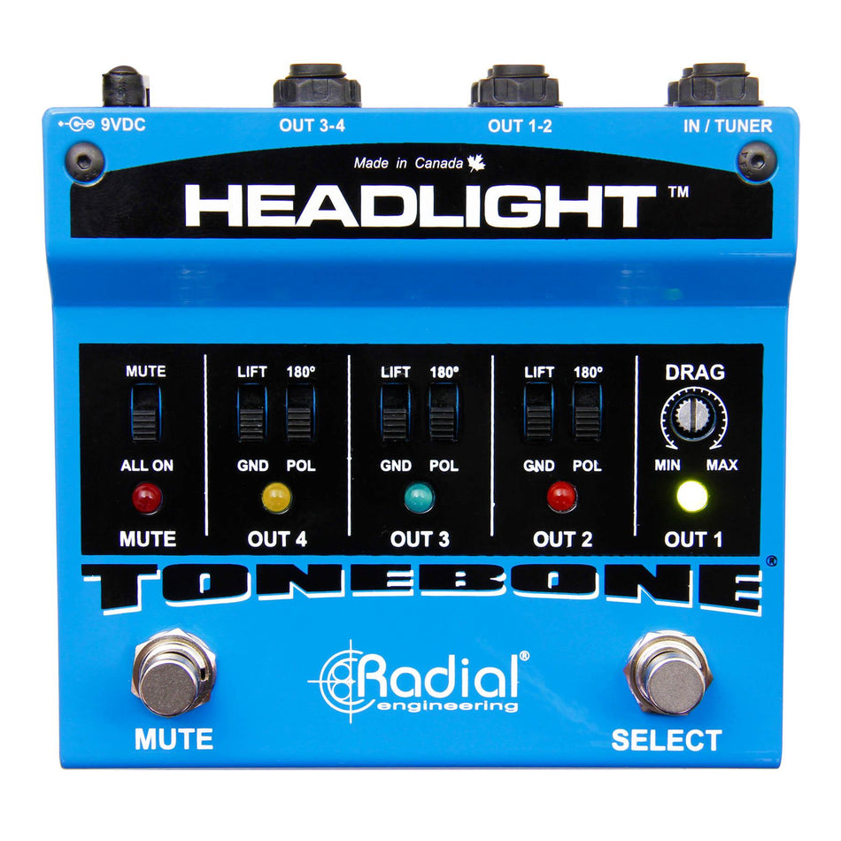 Radial Tonebone Headlight Guitar Amp Selector Pedal Stompbox