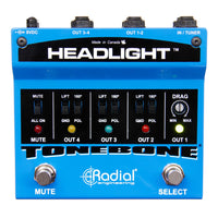 Radial Engineering Headlight 4-Output Guitar Amp Selector Pedal