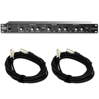ART CX311 2-Way Crossover with Subwoofer Out Bundle with 2 20-foot XLR Cables