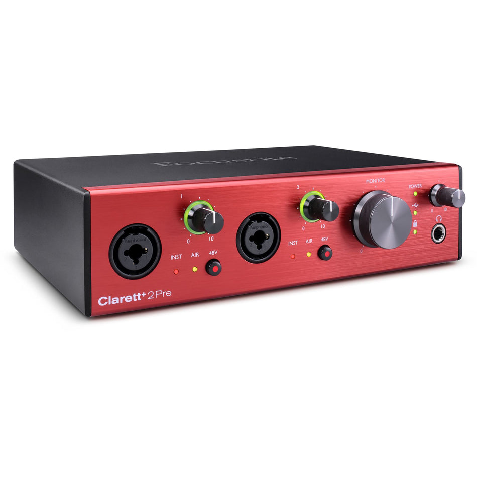 Focusrite Clarett+ 2Pre USB Audio Interface Clarett Plus 2-Pre 2Pre+ Studio Recording Sound Card
