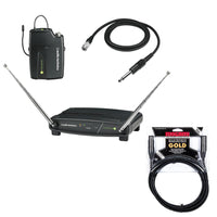 Audio-Technica ATW-901a/G Guitar Wireless System Bundle with Mogami Gold Cable