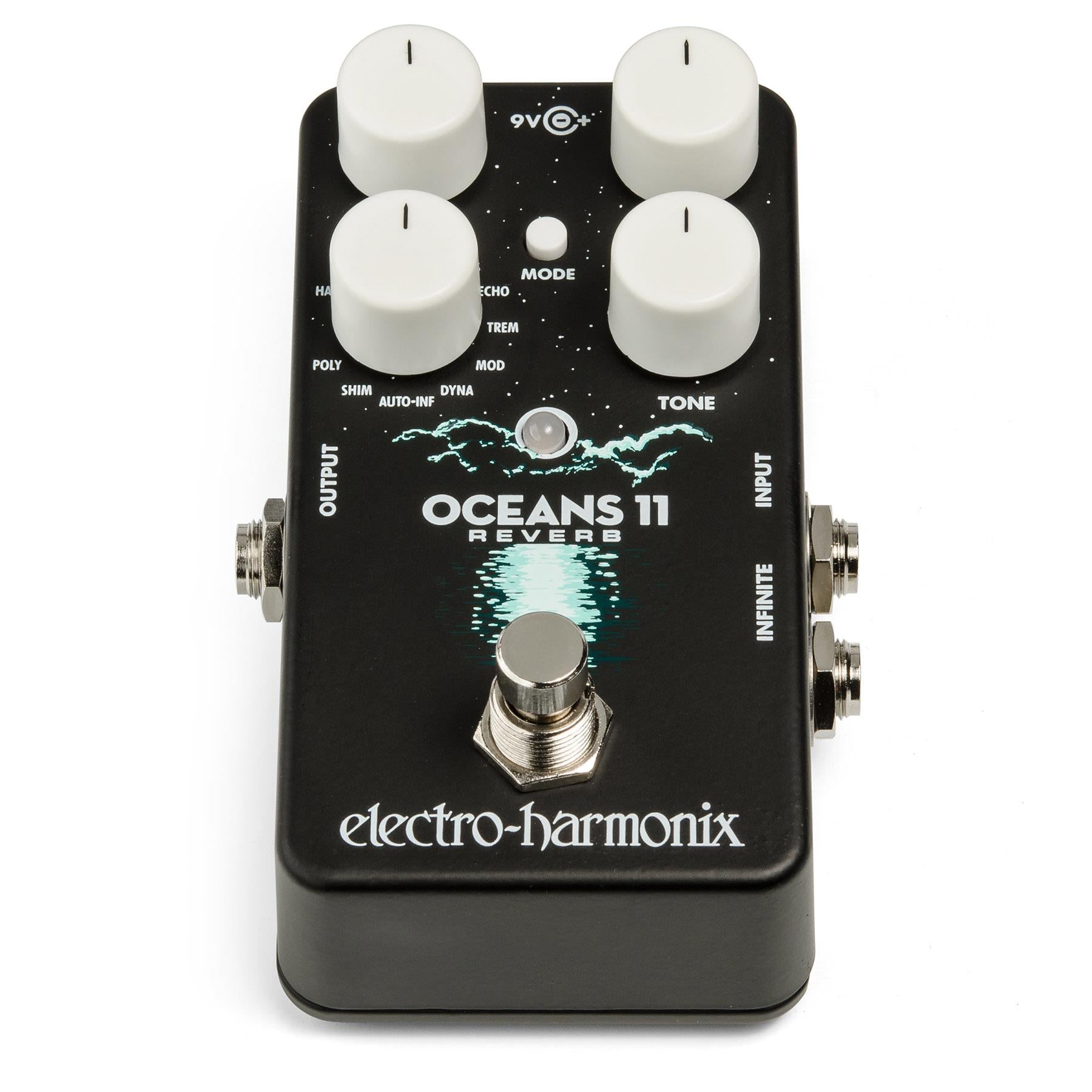 Electro-Harmonix Oceans 11 Reverb Guitar Effects Pedal with Power