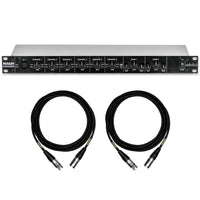 ART MX624 6-Channel Stereo Mixer Bundle with 2 15-foot Mogami XLR Cables