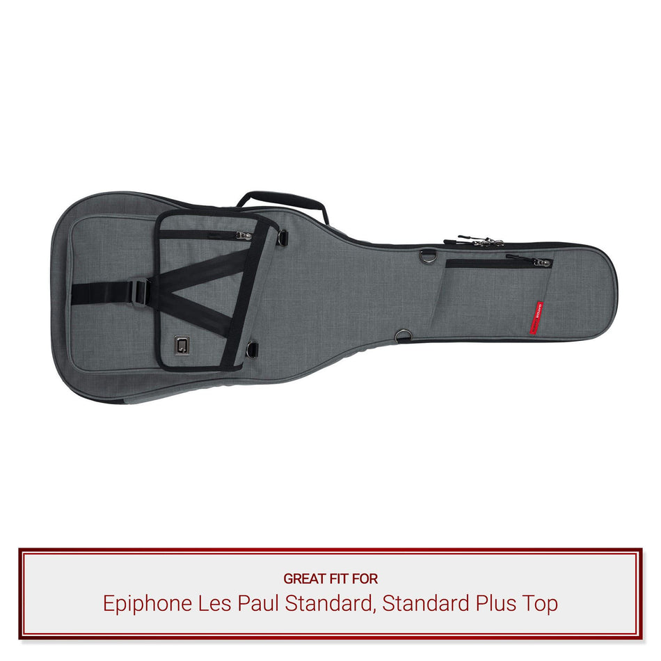 Grey Gator Case fits Epiphone Les Paul Standard, Standard Plus Top