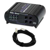 ART DualZDirect 2-Channel Passive Direct Box Bundle with XLR Cable