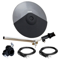 Alesis 16" Triple Zone Cymbal Pad Bundle with Support Arm, Clamp, Cables
