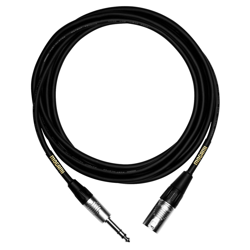 Mogami 10 Foot CorePlus 1/4" TRS to XLR Male Cable MCP SXM 10