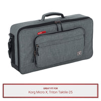 Gator Cases Grey Transit Series Bag fits Korg Micro X, Triton Taktile-25