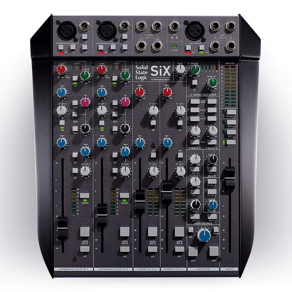 SSL SiX 12-Channel Super Analogue Desktop Mixer Solid State Logic 6 Desktop Studio Console