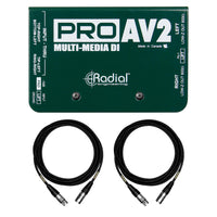Radial Engineering ProAV2 Multimedia Direct Box Bundle with Mogami XLR Cables