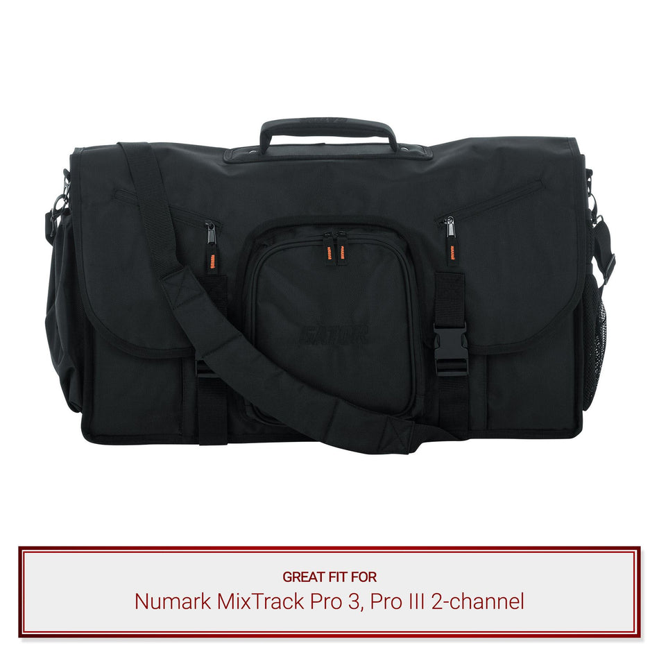Gator Cases 25" Messenger Bag fits Numark MixTrack Pro 3, Pro III 2-channel