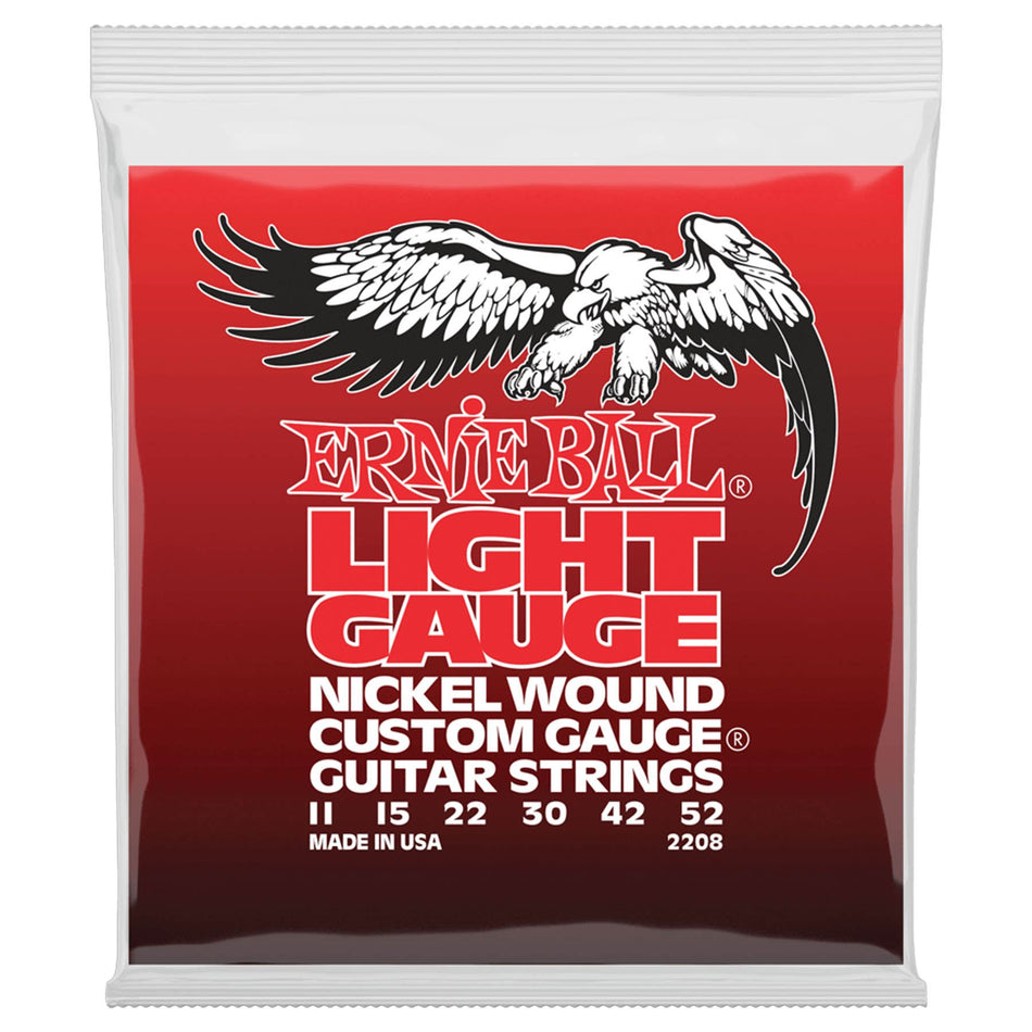 Ernie Ball 2208 Light Electric Guitar Strings w/ Wound G String Nickel
