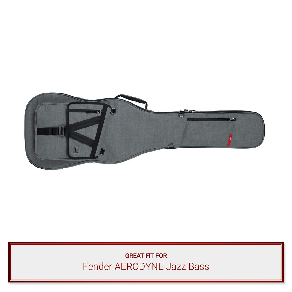 Grey Gator Bass Guitar Case fits Fender AERODYNE Jazz Bass