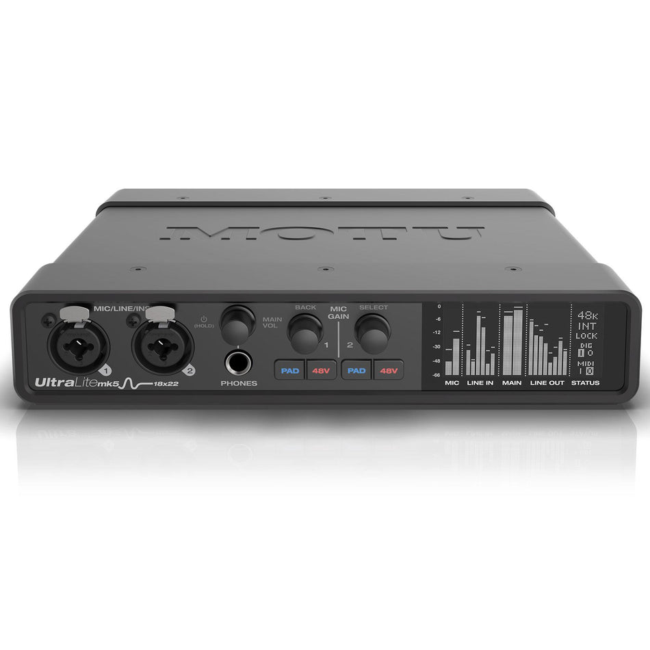 MOTU UltraLite-mk5 18x22 USB Audio Interface with DSP, Mixing and Effects MKV