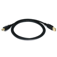 Monoprice Black USB A to USB-B USB 2.0 Cable with Gold Plated Connectors, 3-foot