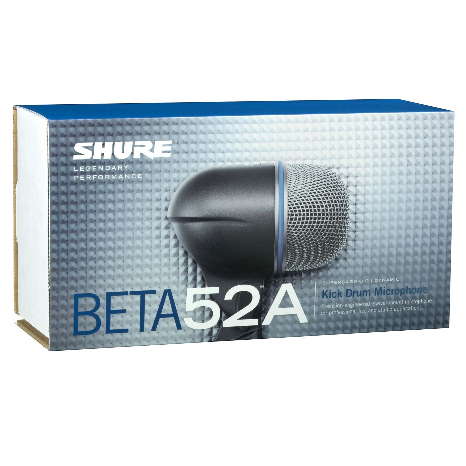 Shure Beta 52A Dynamic Kick Drum Microphone Bundle with Pro Co