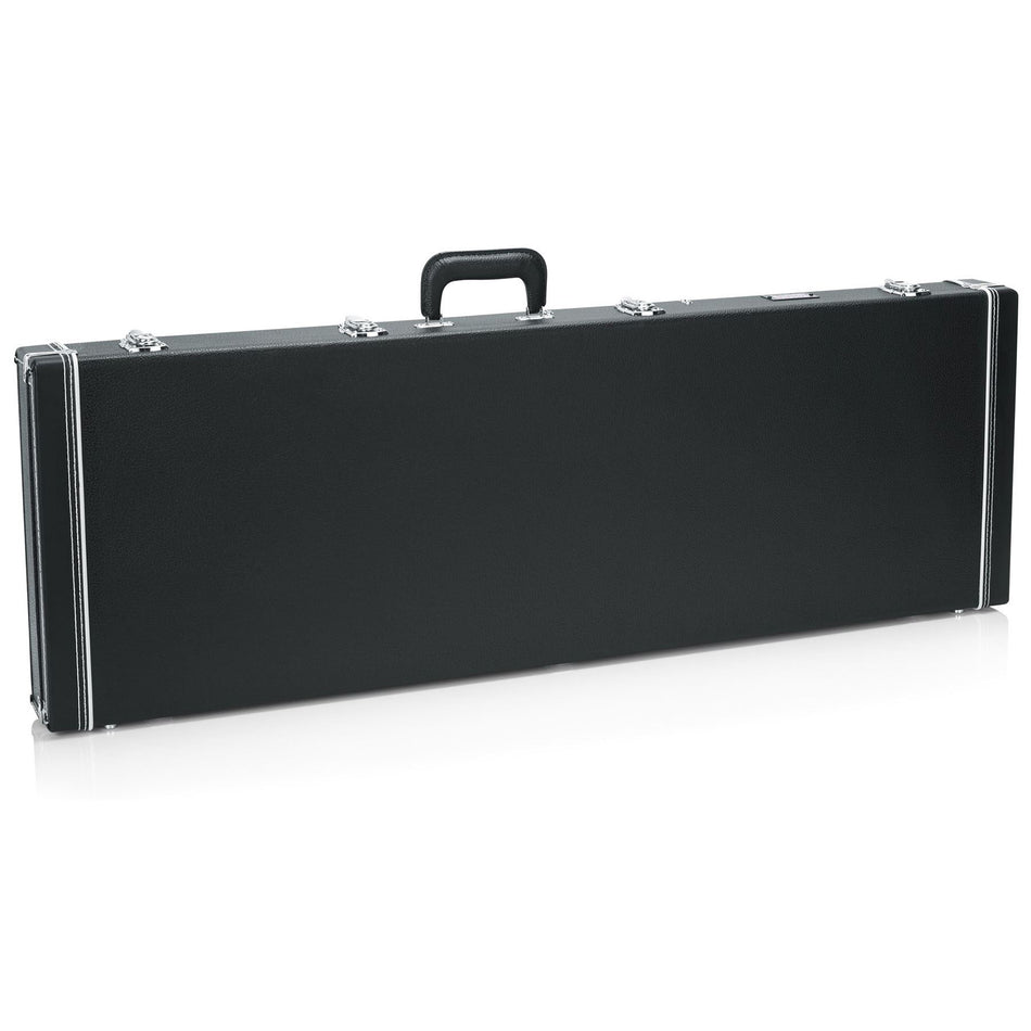 Gator GW-BASS Black Deluxe Wood Case for Electric Bass Guitars