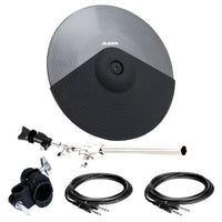 Alesis 16" Triple Zone Cymbal Pad Bundle with Support Arm, Clamp, Cables